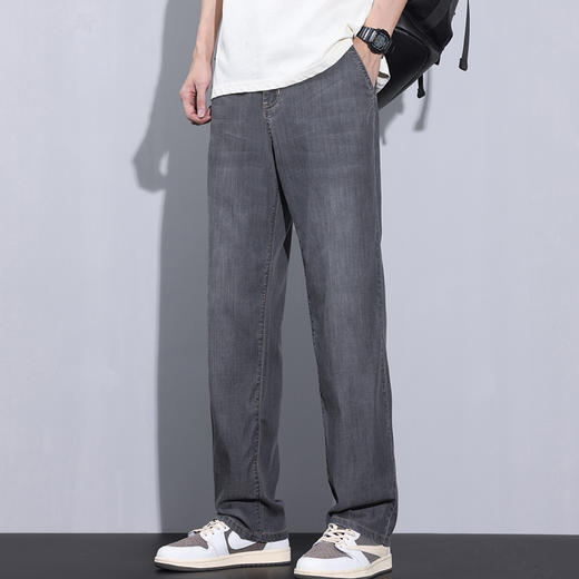 【含天丝莱赛尔】圣得西男士牛仔裤夏季宽松直筒弹力长裤 商品图4