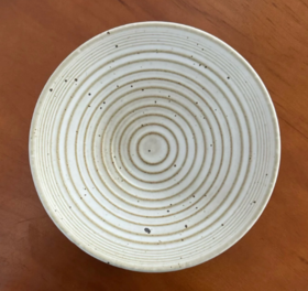 螺纹斗笠碗 米花白 7.5寸