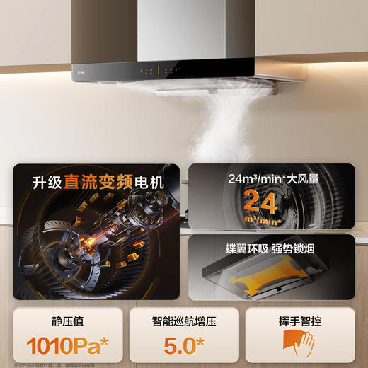方太03-EMD20T欧式顶吸24立方抽油烟机燃气灶具套餐 商品图0