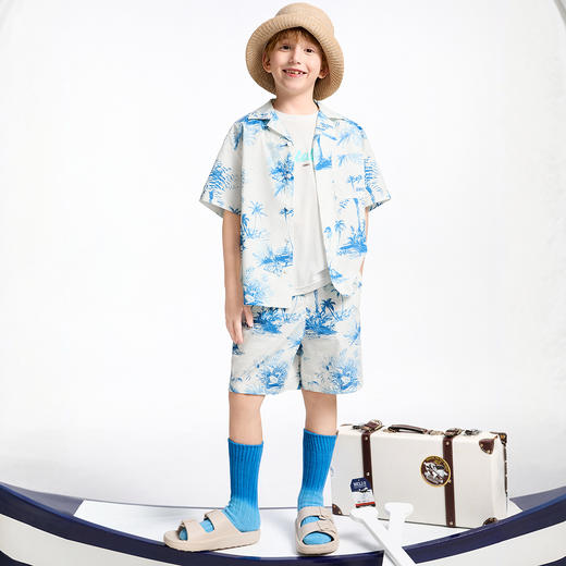 【实体店同款】男童翻领短袖上衣夏季新款安奈儿童装AB521649 商品图3