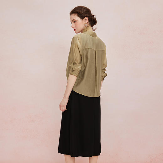 QF853斯尔丽2025新款设计感衬衣宽松休闲搭配无袖连衣裙套装连衣裙 商品图5