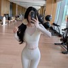 【限时秒】YOGACODE【火树银花系列】性感微透瑜伽服罩衫立体股线网纱打底上衣女DWA115070 商品缩略图1