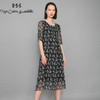 RSG郭培成衣品牌法式复古花纹连衣裙显瘦减龄长裙 商品缩略图1
