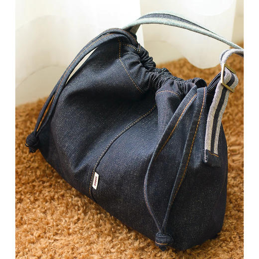 裁缝学苑AQ462日系复古牛仔斜挎单肩帆布包纸样女装大容量通勤托特包样板 商品图1