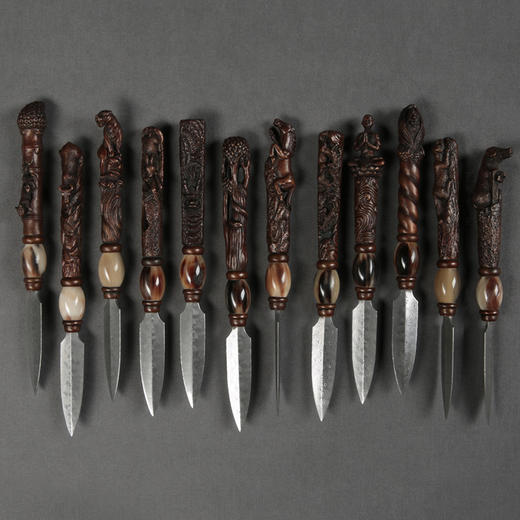 龙泉非遗工坊蒋氏十二生肖茶刀 商品图0