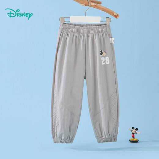 迪士尼童装儿童运动休闲裤男童轻薄透气长裤夏季宝宝防晒防蚊裤ZD2EK013 商品图5