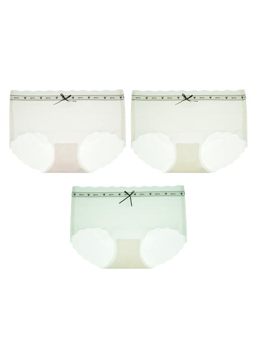 【满4条/7.5折】【秀黛】（中版）女冰丝字母带无痕平角裤女士内裤【1条】 S5333048T【门店同款】【内裤非质量问题不退换】 商品图0