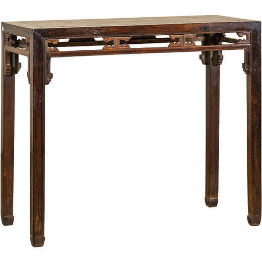 清	红木嵌黄杨木卡子花四面平条桌 商品图5