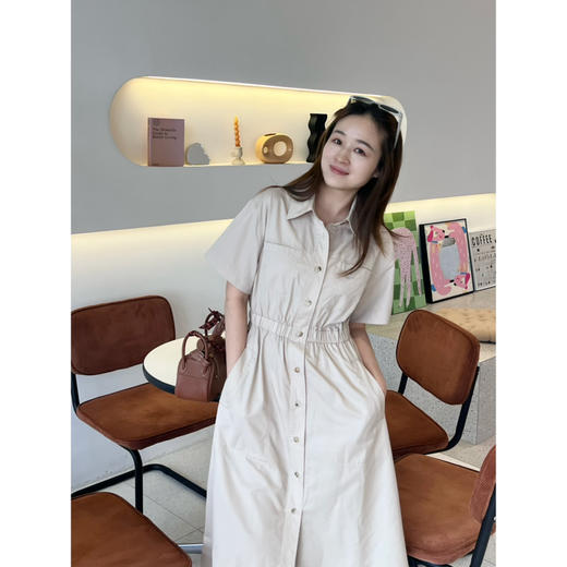 2504412    小禾 松紧腰衬衫领连衣裙 商品图1