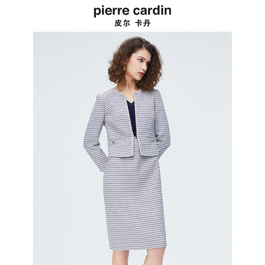 [皮尔卡丹女装]2023年夏季新款通勤轻商务职业飘逸连衣裙 商品图3