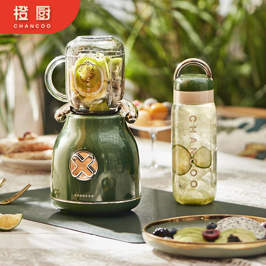 【橙厨 CHANCOO】高颜值便携式双杯榨汁机家用水果奶昔   多功能榨果汁机 网红 复古设计.01 商品图0
