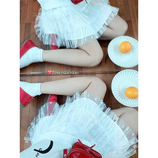 <曾小咸推荐>纯欲风白色纱裙高腰显瘦百搭半身裙 商品图3