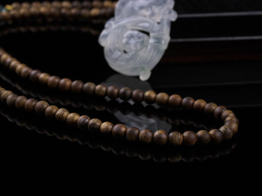 沉香+冰活跃翡翠复古龙挂件 商品图5