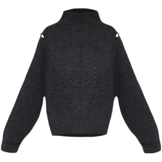 RSG郭培成衣品牌高领露肩长袖套头羊绒衫衫上衣女装 商品图4