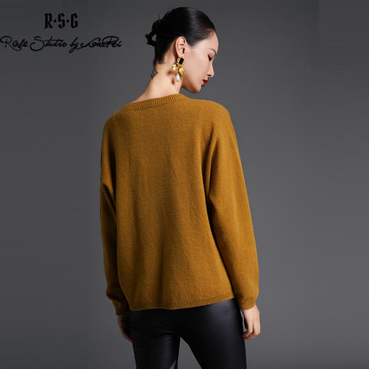 RSG2023郭培成衣品牌秋冬发财狮子美丽诺羊毛针织衫 商品图2