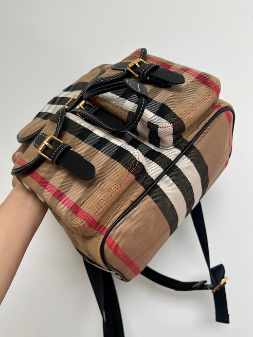 BUR新款双肩背包 采用格纹棉质面料，搭配进口牛皮 商品图2