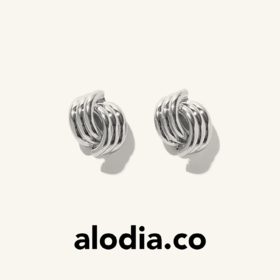 【孟子义张婧仪周笔畅同款】alodia.co 品牌直发 解构主义耳钉 简约百搭长期主义金色银色