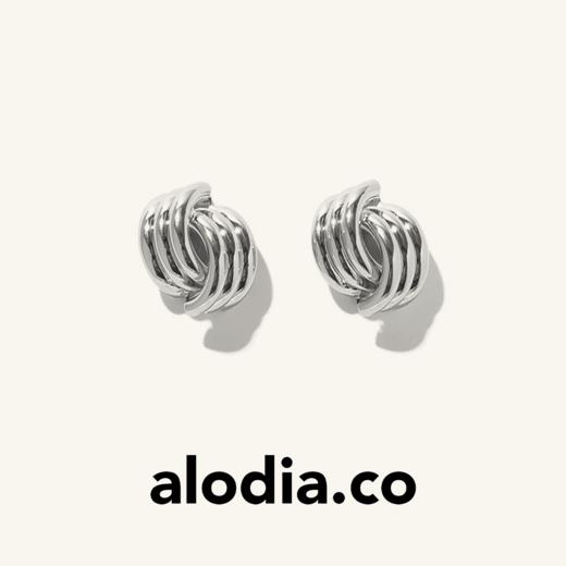 【孟子义张婧仪周笔畅同款】alodia.co 品牌直发 解构主义耳钉 简约百搭长期主义金色银色 商品图0