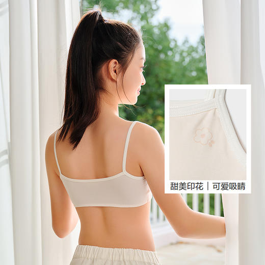 巴拉巴拉女童背心发育期防走光凸点儿童文胸一阶段小背心莫代尔萌 商品图3