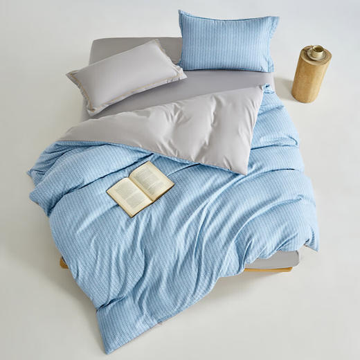 【分仓直发包邮】无印良品抗菌长绒棉四件套（几何秘境/秋波蓝）MJ-T2024-0296 商品图3