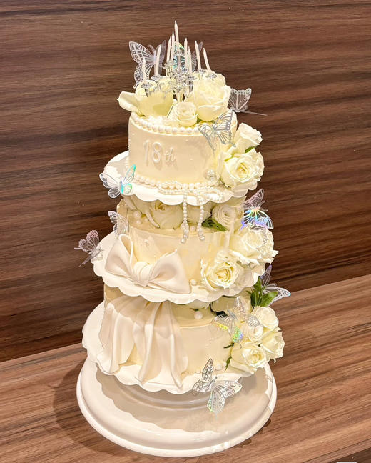 庆典丨多层圆形定制蛋糕（婚礼、纪念日、成人礼、周岁满月、祝寿等） 商品图0