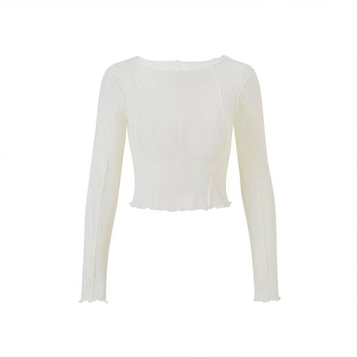 【限时秒】YOGACODE【火树银花系列】性感微透瑜伽服罩衫立体股线网纱打底上衣女DWA115070 商品图4