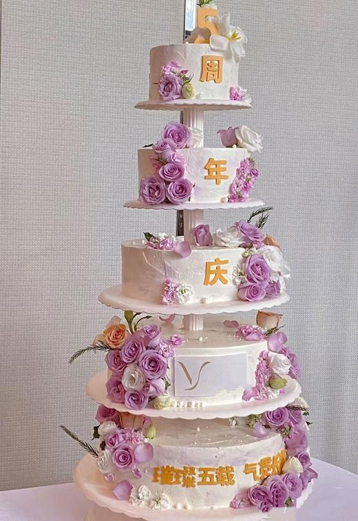 庆典丨多层圆形定制蛋糕（婚礼、纪念日、成人礼、周岁满月、祝寿等） 商品图3