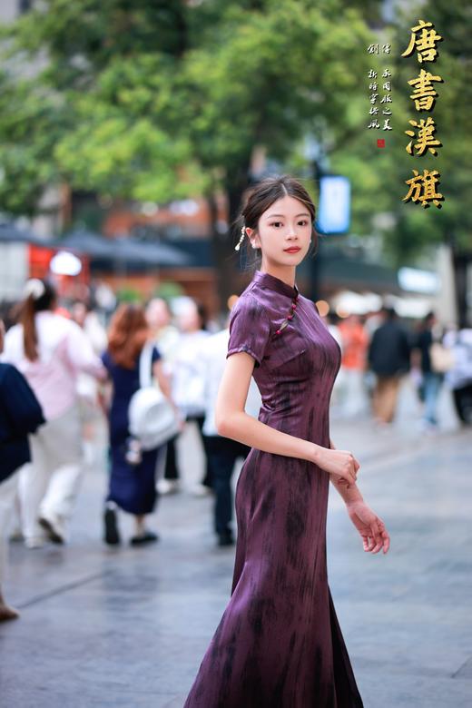 【紫 砂】夏季紫色晕染立领盘扣改良旗袍温婉雅致国风新中式 商品图4