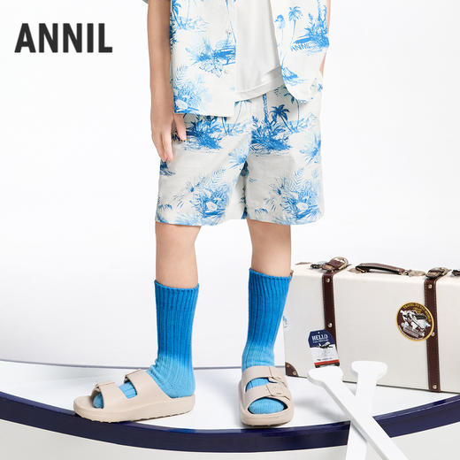 【实体店同款】男童全腰中裤夏季新款安奈儿童装AB526662 商品图0