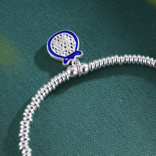 子佩集S925银【盛福】手链【SL01045】纯银钱串腰缠万贯珐琅彩福袋盘缠盘缠2504 商品图6