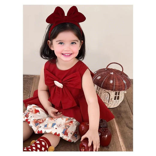 裁缝学苑TQ162女童花苞裙假两件式撞色拼接连衣裙纸样儿童无袖裙子样板 商品图2