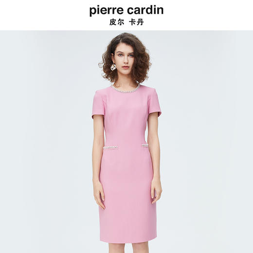 [皮尔卡丹女装]连衣裙都市绚烂烟花印花通勤收腰连衣裙 商品图0