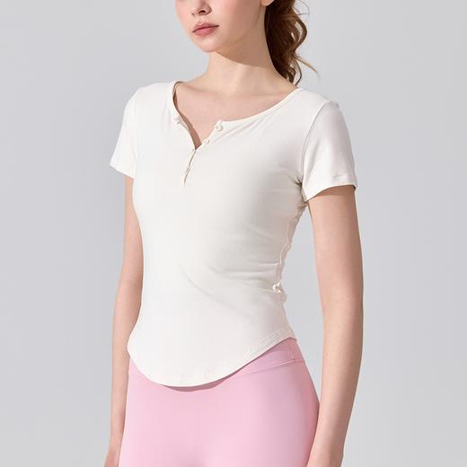 柔软丨夏季薄款紧身半开领短袖BMMZ-319 商品图2