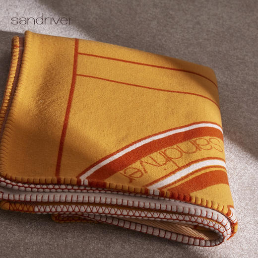 “几何图形”羊绒双色提花毯子SJF97W729N 商品图3