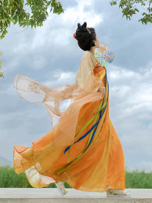 【重回汉唐长安渡】正品原创唐制齐胸破裙套装国风汉服女款春夏 商品图4