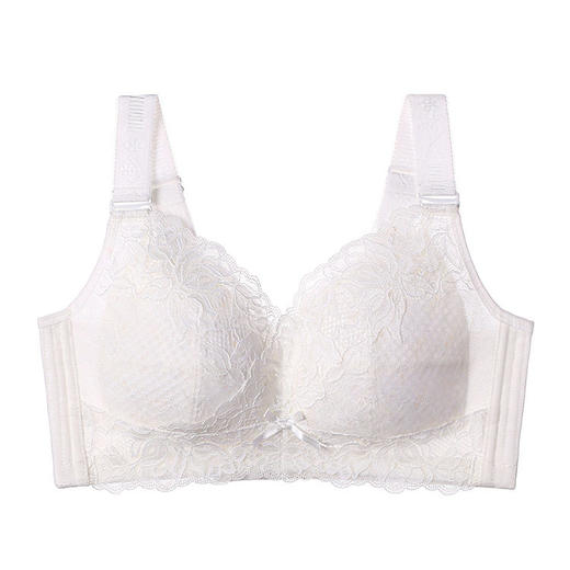 QC-W6195  夏季新品全罩大胸显小内衣女钢圈无薄款缩胸防下垂收副乳大（单件） 商品图4