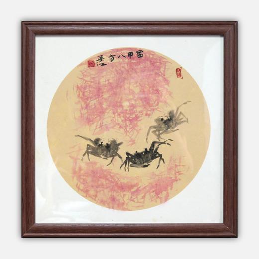 梁江《富甲八方》国画原作28CM*28CM 手绘宣纸作品含框 商品图0