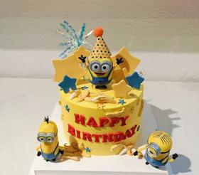 小黄人-卡通生日蛋糕