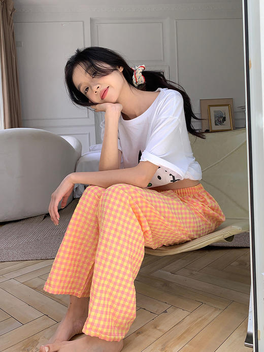 【YW】无忧购39元2件夏日宽松格子裤遛弯裤长裤(截单后7天发货) 商品图10