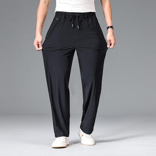 【DZP】大依优型大码男装冰丝休闲裤运动直筒加肥加大薄款裤子大号胖子 商品图8