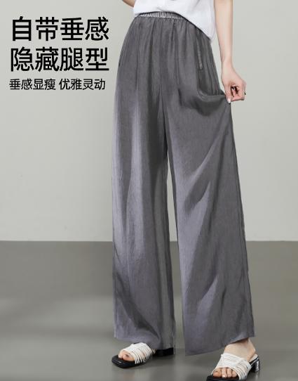 现货 臣禾	【醋酸裤】自在松弛松紧腰休闲裤	高腰垂坠JZ252060193 商品图7