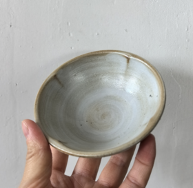 花口化妆土小碗 4.2寸