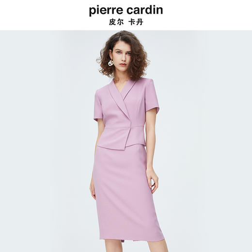 [皮尔卡丹女装]新款通勤商务休闲简约淑女连衣裙 商品图0