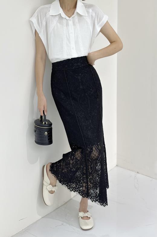 74B20213#流苏蕾丝一步裙 商品图0