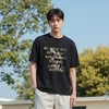 森马短袖T恤男宽松字母印花t恤黑色百搭2025夏季新款情侣上衣薄款 商品缩略图4