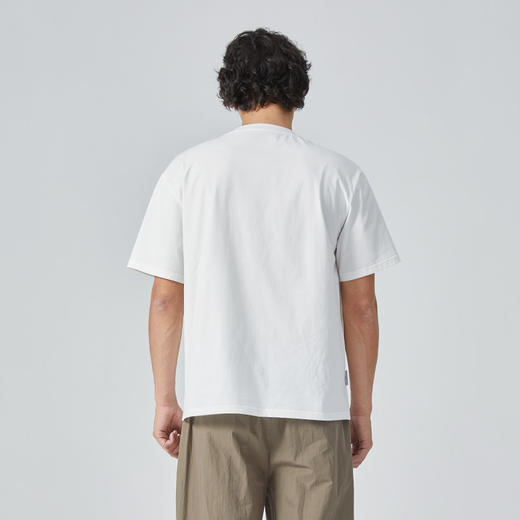 puzxrry男士短袖t恤白色夏季新款圆领休闲运动宽松凉感男士体恤衫 商品图2