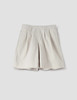 MHL  石灰色/碳灰色棉麻双褶短裤 商品缩略图3