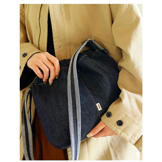 裁缝学苑AQ462日系复古牛仔斜挎单肩帆布包纸样女装大容量通勤托特包样板 商品图5