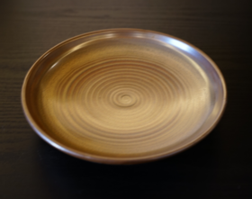 炽黑螺纹浅盘 8寸