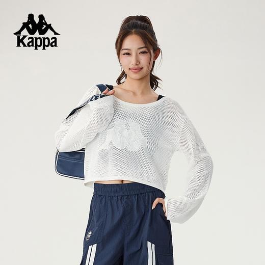 Kappa卡帕背靠背运动套头衫女新款休闲编织长袖镂空圆领卫衣上衣KPDJBLT96 商品图2